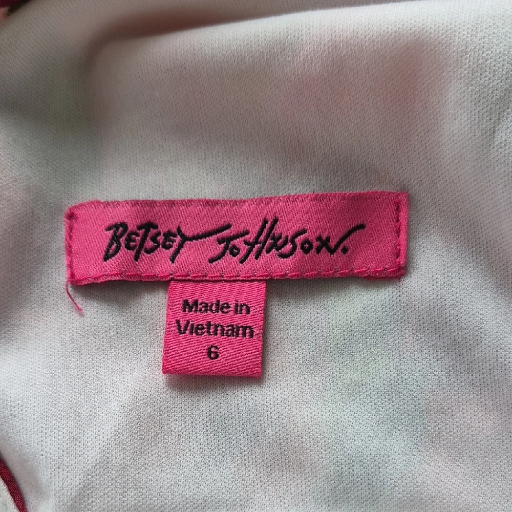 Betsey Johnson Floral Semi Backless Dress Lined Size 6 - Picture 7 of 9